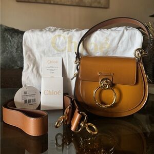 CHLOÉ Tess RARE small handbag in Caramel Brown